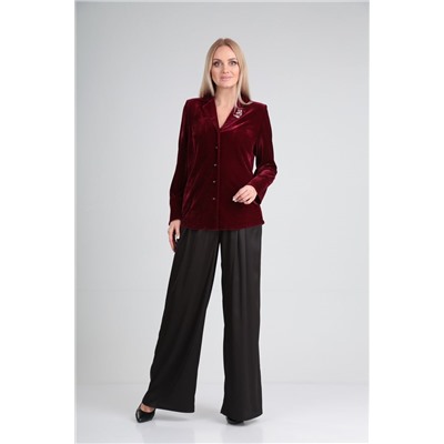 Lady Line 517 бордовый+черный, Брюки,  Блуза