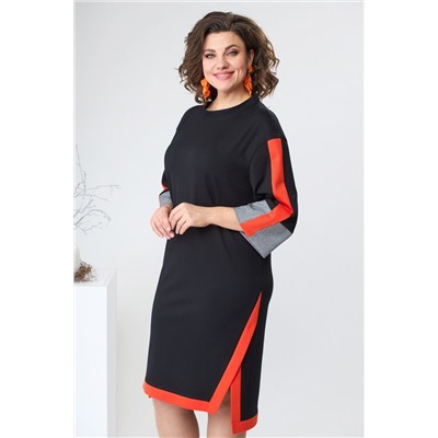 Romanovich Style 1-2465 черный/оранжевый, Платье