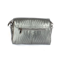 Сумка женская натуральная кожа JRP-J 009-1,  3отд,  плечевой ремень,  графит 230707