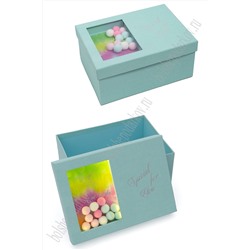 Подарочная коробка с подсветкой 25*18*11,5 см (SF-5677) аквамариновый