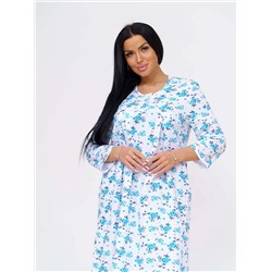 Ночная сорочка женская Текс-Плюс, цвет белый голубой