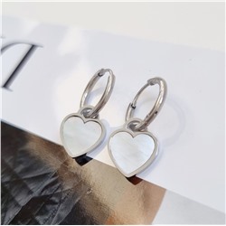 Серьги сталь, цвет серебро, 241408, арт.847.135