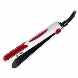 Щипцы для выпрямления волос 40 Вт DELTA DL-0538 белые с темно-розовым