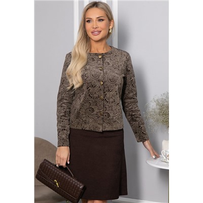 Костюм с юбкой Мэдди (коричневый) К14340-10М