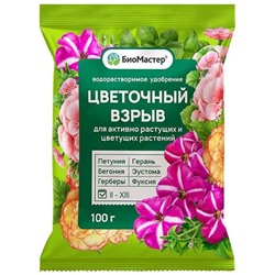 Ср-во ЦВЕТОЧНЫЙ ВЗРЫВ 100г водорастворимое удобрение БМ