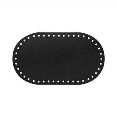Кожа - Дно для сумки 12 х 21 см. Royal black