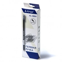 Авторучка гел. черн. Alingar Neo игольчатая прозр.корпус (выпис.по 2шт.)  AL4864
