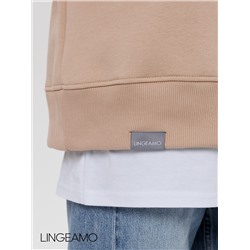 Женский свитшот оверсайз из футера с начесом Lingeamo кофейный ВК-23 (3)