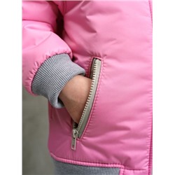 Бомбер демисезонный для девочки "Френд" розовый