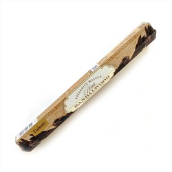 Tulasi Exclusive Masala BLACK SANDALWOOD Hand Rolled Herbal Incense Sticks, Sarathi (Туласи эксклюзив масала ЧЕРНЫЙ САНДАЛ травяные благовония ручной работы, Саратхи), шестигранник, 15 г.