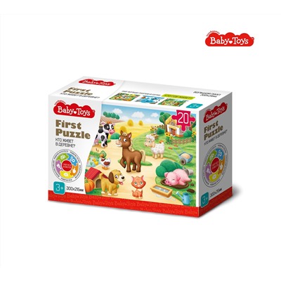 Пазл First Puzzle «Кто живет в деревне» (20 элементов) Baby Toys