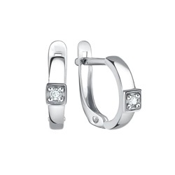 Серьги из серебра куб.циркон., Л-10085