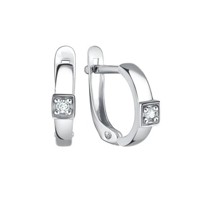 Серьги из серебра куб.циркон., Л-10085