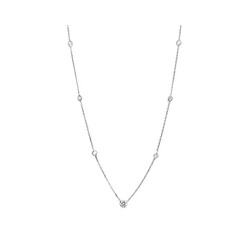Колье из серебра куб.циркон., ТФК-20