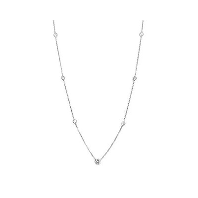 Колье из серебра куб.циркон., ТФК-20