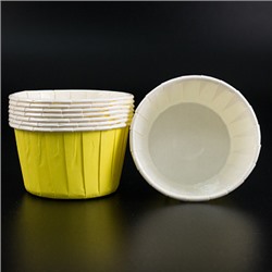 Капсулы с бортиком 100 шт, Polca Dot Желтые 50*40 мм