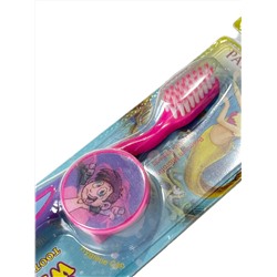 Dant Kanti JIGGLE WIGGLE Toothbrush, Patanjali (Дант Канти ДЕТСКАЯ ЗУБНАЯ ЩЕТКА, возраст 5+, НА ПРИСОСКЕ, Патанджали), РОЗОВАЯ 1 шт.