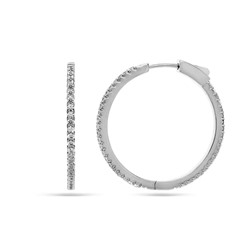 Серьги из серебра куб.циркон., ТЦС-КНГкр-30мм
