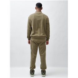 Спортивный костюм мужской демисезонный на флисе цвета хаки 330Kh