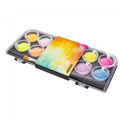 Краски акварельные 12цв. Yalong Color флуоресцентные кист. пласт.упаковка YL212231-12 АКЦИЯ! СКИДКА