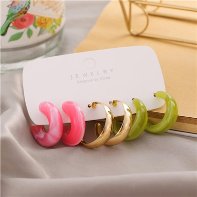 Набор сережек 3 пары. (НС-015)