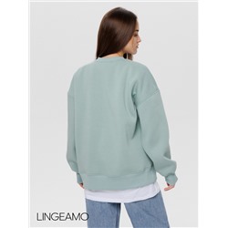 Женский свитшот оверсайз из футера с начесом Lingeamo мятный ВК-23 (25)