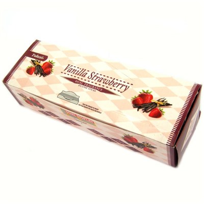 Tulasi VANILLA STRAWBERRY Dual Fragrance Incense Sticks, Sarathi (Туласи благовония ВАНИЛЬ КЛУБНИКА, Саратхи), уп. 20 палочек.