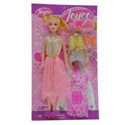Кукла + платье + аксессуары 30*20см / блистер JH-618-A3