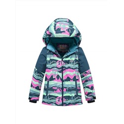 Горнолыжный костюм для девочки бирюзового цвета 9330Br