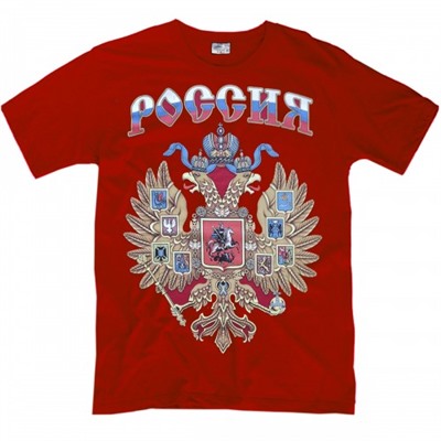 Футболка "Герб России" (гимн на спине)
