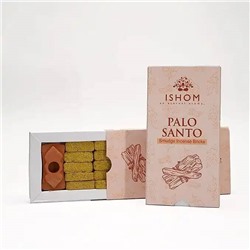 ISHOM Smudge Incense Bricks PALO SANTO, Aromatika (ИШОМ Ароматические брикеты ПАЛО САНТО, для молитвы, медитации и очищения ауры, Ароматика), 1 уп.