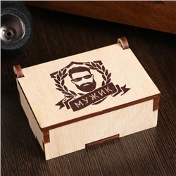 Камни для виски "Мужик.Борода", в шкатулке, 6 шт