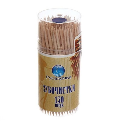 Зубочистки РУСАЛОЧКА 150шт. /12шт.