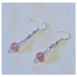 Серьги Халцедон шарик 6мм SH 501186