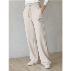 Прямые брюки из петельчатого футера-трехнитки