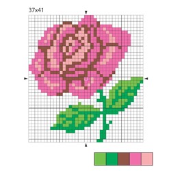 Набор для вышивания крестиком с пяльцами и иглой «Роза»