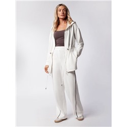 Парка с золотистой фурнитурой из тонкого эластичного футера