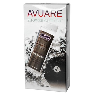 НАБОР муж.   ЗМ   Avuarе homme sport (Гель д/душа 250м+МОЧАЛКА)