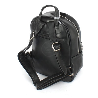 Рюкзак жен искусственная кожа DJ-6919-3-BLACK,  1отд,  2внут+2внеш/ карм,  черный 252328