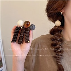 Резинка-пружинка для волос с ШАРИКОМ