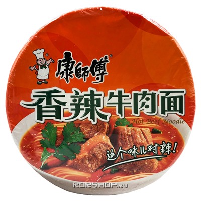 Лапша б/п Острая Говядина Kangshifu, Китай, 108 г Акция