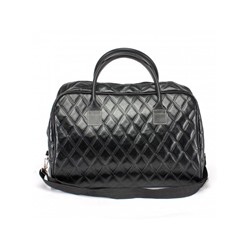 Саквояж искусственная кожа Картекс-0011 vip,  жесткое дно,  1отд,  1внут карм,  плечевой ремень,  черный 227133