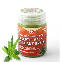 Binturong ASEPTIC BALM BRILLIANT GREEN, Nina Buda (Бинтуронг БАЛЬЗАМ-АСЕПТИК ТАЙСКАЯ ЗЕЛЕНКА С ЭКСТРАКТОМ АЛОЭ, Нина Буда), 50 мл. - СРОК ГОДНОСТИ ДО 8 МАЯ 2025 ГОДА