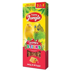 Джунгли палочки для птиц мёд и ягоды 3 шт. 90г J202 АГ