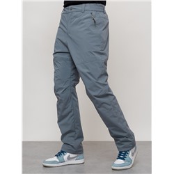Брюки утепленный мужской зимние спортивные серого цвета 21137Sr