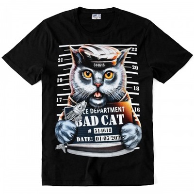 Футболка "Police Department - Bad Cat"