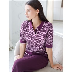 Джемпер жаккардовой вязки с кашемиром