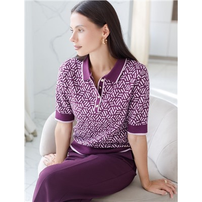 Джемпер жаккардовой вязки с кашемиром