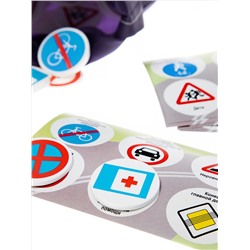 Лото с пластиковыми фишками «Знаки дорожного движения»