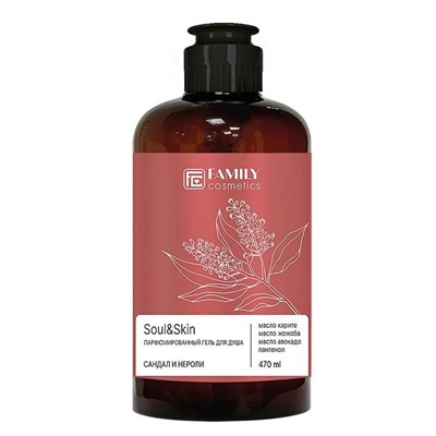 Гель д/душа SOUL&SKIN Парфюмированный Сандал и Нероли 470мл Family Cosmetics